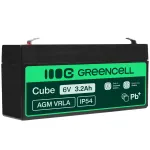 AGM akumuliatorius Green Cell 6 V 3,2 Ah, VRLA, Faston 187 (F1) (AGM14)