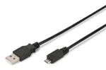 USB kabelis Digitus USB-A &ndash; micro USB-B, USB 2.0, 1,8 m (AK-300127-018-S)