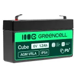 AGM akumuliatorius Green Cell 6 V 1,2 Ah, VRLA, Faston 187 (F1) (AGM52)