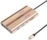USB-C &scaron;akotuvas Orico 12-in-1 RGB, 2x HDMI 4K, VGA, RJ45, PD 100W (ORICO-XDR-X1-RG-BP)