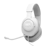 Laidinės žaidimų ausinės JBL Quantum 100M2, 3,5 mm, nuimamas mikrofonas, balta (JBLQTUM100M2WHT)