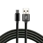 USB kabelis everActive USB-A &ndash; USB-C, 1 m, iki 3 A, pintas, juodas (CBB-1CB)
