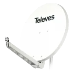 Palydovinė antena Televes QSD75, 75 &times; 85 cm, aliumininė, balta (790204)