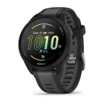 Bėgimo laikrodis Garmin Forerunner 165, 43 mm, juodos ir skalūno pilkumo spalvos (010-02863-20)