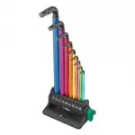 Wera 950/9 Hex-Plus Multicolour 3 &scaron;e&scaron;iakampių raktų komplektas, metrinis