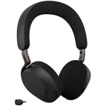 Jabra Evolve3 75 UC Stereo, juodos, su Link390c ir belaidžiu įkrovimo padėklu