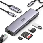 USB-C &scaron;akotuvas Ugreen 7 viename, HDMI 4K@60Hz, LAN RJ45, PD 100 W, pilka (60515)