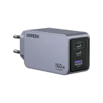 Įkroviklis UGREEN Nexode Pro 100 W GaN, 3 jungtys (2&times; USB-C, 1&times; USB-A) (15203)