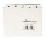 Kartotekos skirtukai Durable A&ndash;Z, A7 horizontalūs, balti (367002)
