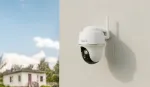 Akumuliatorinė lauko IP kamera Reolink Argus PT Lite su saulės baterija, 3 MP, 355&deg;/140&deg;, balta (Argus PT Lite)