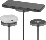 Club 3D belaidis Qi2 USB-C 25W įkroviklis, Juodas