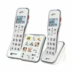 Geemarc AmpliDECT 595-2 Telefonas klausos sutrikimams su paveikslėlių mygtukais