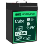 AGM akumuliatorius Green Cell 6 V 4 Ah, VRLA, Faston 187 (F1) (AGM15)