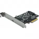 Inter-Tech PCIe adapterio plok&scaron;tė ARGUS KC-008, PCIeX4->USB3.2 mažmeninė pakuotė
