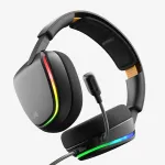 Laidinės žaidimų ausinės Glorious GHS Eternal RGB, 40 mm tvarkyklės, RGB, juodos (GLO-A-2PC-BLK)
