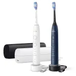 Elektriniai dantų &scaron;epetėliai Philips Sonicare 7100, baltas ir tamsiai mėlynas, 2 vnt. (HX7429/01)