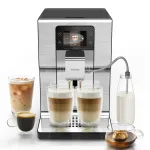 Pilnai automatinis kavos aparatas Krups Intuition Experience Hot & Cold, sidabrinis, 15 bar, 3 l (EA879EE0)