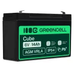 AGM akumuliatorius Green Cell 6 V 14 Ah, VRLA, Faston 187 (F1) (AGM34)