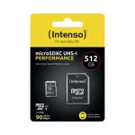 Intenso 512GB C10 UHS-I atminties kortelė adapteris