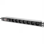 DIGITUS PDU 1U 7xCEE7/5 FR-i&scaron;ėjimai 230V/16A Juodi