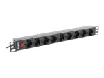Serverio priedas Lanberg power distribution unit PDU 19 (PDU-09F-0300-BK)