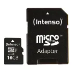 Atminties kortelė Intenso Premium microSDHC 16 GB, Class 10, UHS-I su SD adapteriu (3423470)