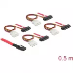 Delock SAS kabelis Mini SAS 36Pin -> 4x SAS 29Pin + 4Pin Molex