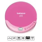 Ne&scaron;iojamas CD grotuvas Lenco CD-011, su ausinėmis, rožinis (CD-011PK)