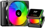 Vandens au&scaron;inimo sistema Rampage Infinite V120 ARGB su temperatūros ekranu, juoda (INFINITEV120-BLACK)