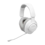 Belaidės žaidimų ausinės JBL Quantum 360 Wireless, 2,4 GHz ir Bluetooth, iki 22 val., baltos (JBLQTUM360WHT)