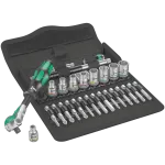 Galvučių rinkinys su terk&scaron;le Wera 8100 SA 6 Zyklop Speed, 1/4", 28 vnt. (05004016001)