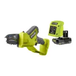 Akumuliatorinis genėjimo pjūklas Ryobi RY18PSX10A-120, 18 V ONE+, 10 cm, su 2,0 Ah akumuliatoriumi ir įkrovikliu (5133005434)