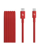 USB kabelis Beats USB-C &ndash; Lightning, 1,5 m, pintas, raudona (MFEH4ZM/A)