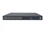 LevelOne GB/L3 valdomas PoE+ jungiklis 28 prievadai 19" 440W 10Gbps