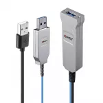 USB kabelis Lindy USB-A - 2x USB-A 30 m Mėlynas (43345)