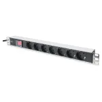 19" maitinimo skirstytuvas DIGITUS su 7 lizdais ir jungikliu, 1U (DN-95402)