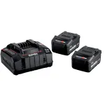 Akumuliatorių ir įkroviklio rinkinys Metabo, 18 V, 2 &times; LiPower 5,2 Ah, įkroviklis ASC 145, juodas (685051000)