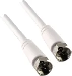 Palydovinės antenos kabelis Schwaiger KVC, F ki&scaron;tukas &ndash; F ki&scaron;tukas, 1,5 m, 75 dB, baltas (KVC215 052)