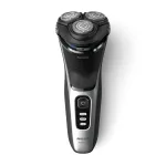 Vyri&scaron;kas skustuvas Philips Shaver 3000 Series, sausam ir &scaron;lapiam skutimui, Space Grey, su kelioniniu dėklu (S3241/12)