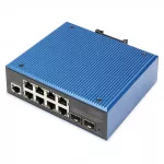 Komutatorius Digitus 8+2 prievadų L2 valdomas Gigabit Ethernet PoE jungiklis