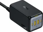 GaN įkroviklis AOHi AOC-C006 120W, 2x USB-C, 2x USB-A, juodas
