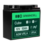 AGM akumuliatorius Green Cell 12 V 15 Ah, VRLA, Varžtas M5 (F3) (AGM53)