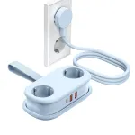Kelioninis elektros ilgintuvas ORICO AP3 PRO, 2 lizdai, 2 &times; USB-A, USB-C PD 20 W, mėlyna (ORICO-AP3-2A2U1C-PRO-EU-BL)