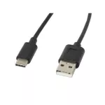 Kabelis Lanberg USB 2.0 Type-C M -AM 1m juodas (CA-USBO-10CC-0010-BK)