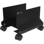 Techly PC ratas su ratukais, metalas, juodas