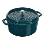 Ketaus puodas STAUB La Cocotte 28 cm, 6,7 l, &bdquo;La Mer&ldquo; jūros žalsvai mėlynas (40501-115-0)