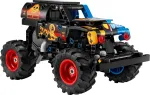 Konstruktorius LEGO Technic 42219 Monster Jam Grave Digger &bdquo;Ugnis ir ledas&ldquo; su atitraukiamu mechanizmu, 263 detalės (42219)
