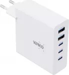 Verico kroviklis MOJO GaN 140W PD, 5 lizdų (USB-A ir USB-C) WH