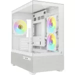 Korpusas Sharkoon MK7 ARGB mATX 2x stiklas Baltas