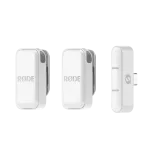 Belaidžių mikrofonų sistema R&Oslash;DE Wireless Micro, 2 siųstuvai, USB-C, balta (WIMICROCW)